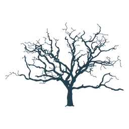 Traço complexo de árvore nua Desenho PNG