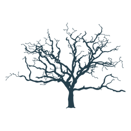 Trazo complejo de árbol desnudo Transparent PNG
