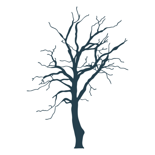 Bloßer Baum einfacher Schlag PNG-Design