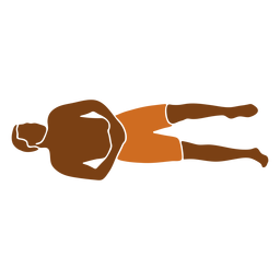 Beach man hands folded left facing PNG Design