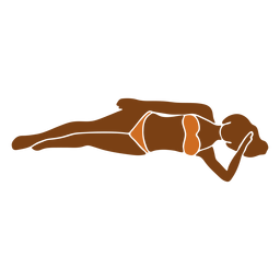 Mulher da praia com a mão na testa Desenho PNG