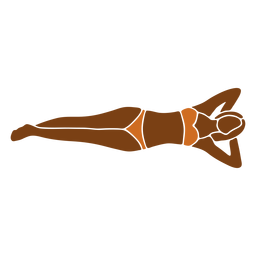 Mulher praia relaxante Desenho PNG