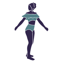Garota de biquíni voltada para a direita Desenho PNG