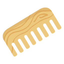 Cuidado del cuerpo peine grueso plano Diseño PNG