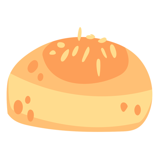 Bread roll flat PNG Design