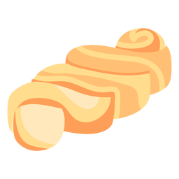 Cesta de pão pão torcido achatado Desenho PNG