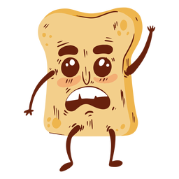 Desenho de fatia de pão plano Desenho PNG