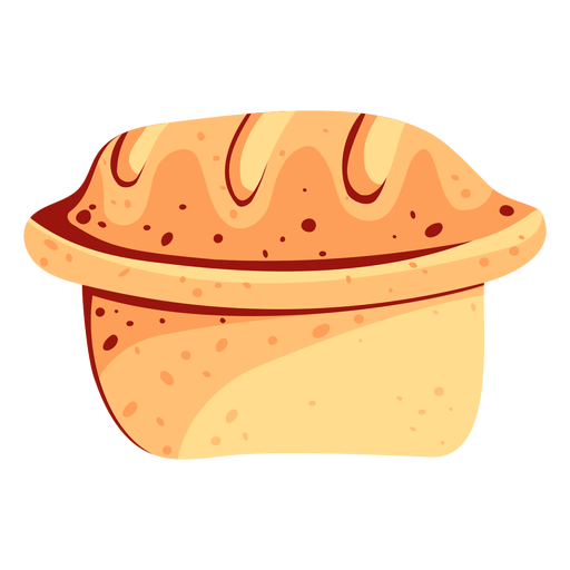 Icono de brioche de pan Diseño PNG