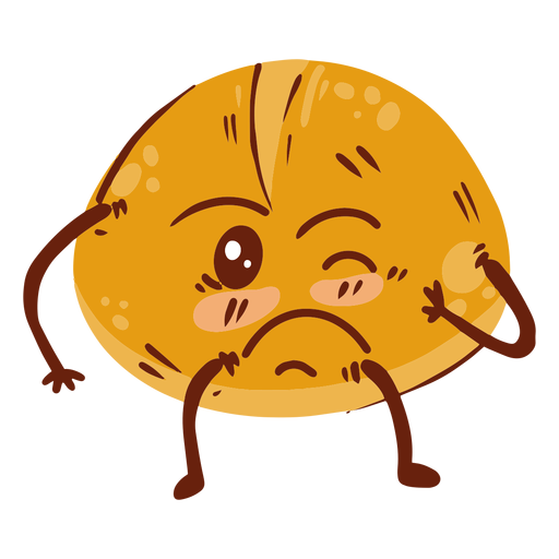 Bread brioche cartoon icon PNG Design