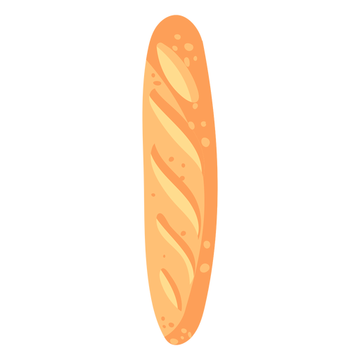 Bread french bread flat PNG Design