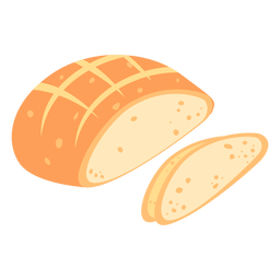 Bread pane de altamura flat PNG Design