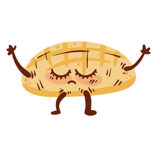 Bread skull cartoon icon PNG Design