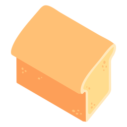 Bread white flat PNG Design