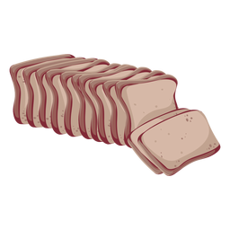 Icono de pan de pan integral Diseño PNG