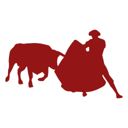 Tourada atacando silhueta de touro Desenho PNG