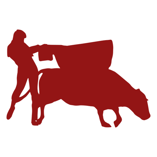 Bullfight passed bull silhouette PNG Design