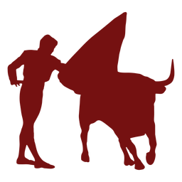 Tourada passando silhueta de touro Desenho PNG