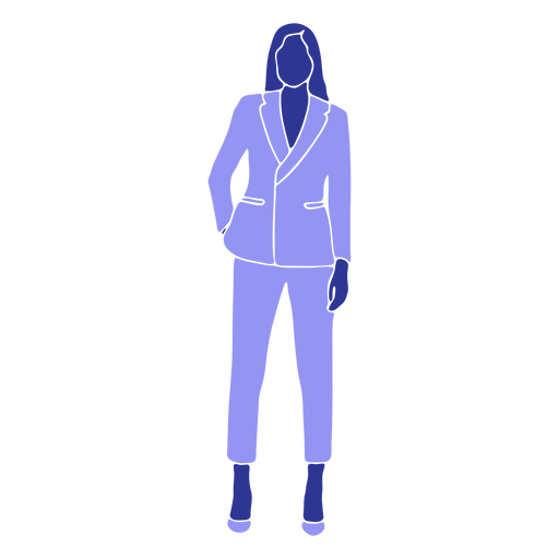 Business woman standing front hand in pocket PNG Design