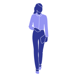 Business woman walking front PNG Design Transparent PNG