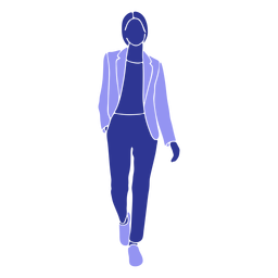 Mulher de negócios andando com a mão no bolso Desenho PNG