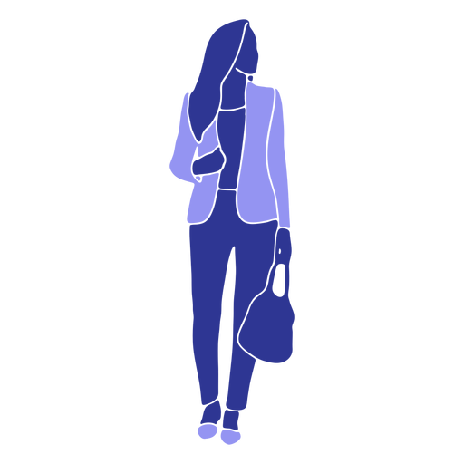 Business woman walking front looking left PNG Design