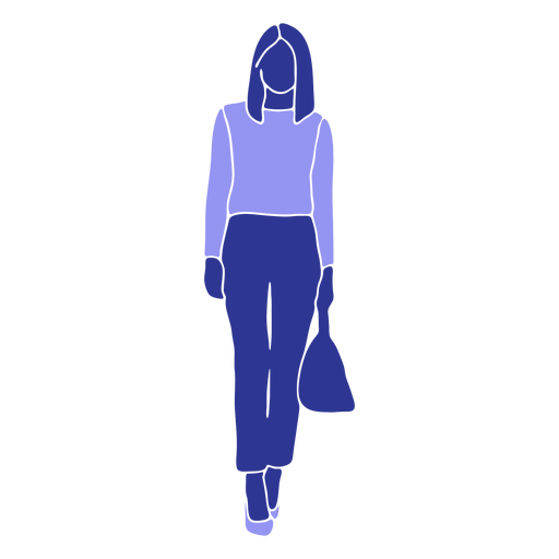 Mujer de negocios caminando de frente mirando directamente Diseño PNG