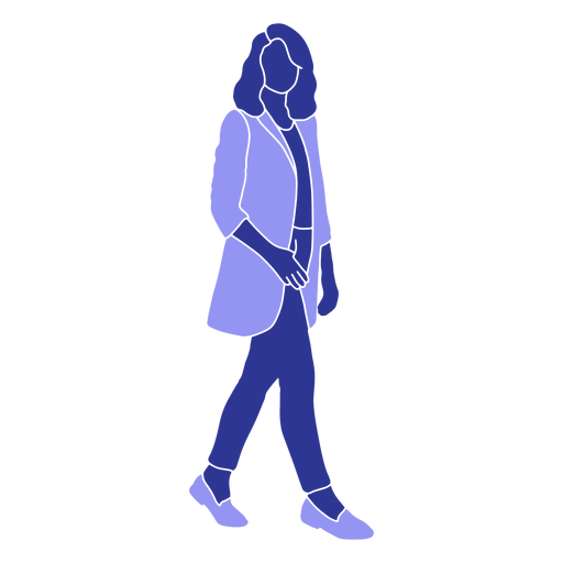 Mujer de negocios caminando hacia la derecha Diseño PNG