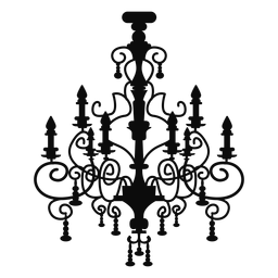 Chandelier Complex Two Row Chandelier Transparent Png Svg Vector File