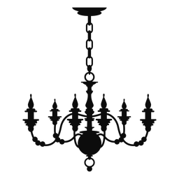 Chandelier simple one row PNG Design