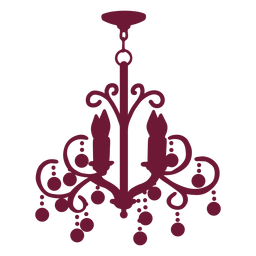 Chandelier simple thin candles PNG Design
