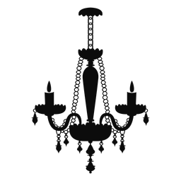 Chandelier simple two candles PNG Design Transparent PNG