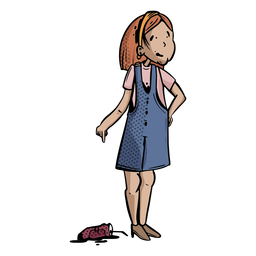 Dibujado a mano dama de cine quejándose Diseño PNG