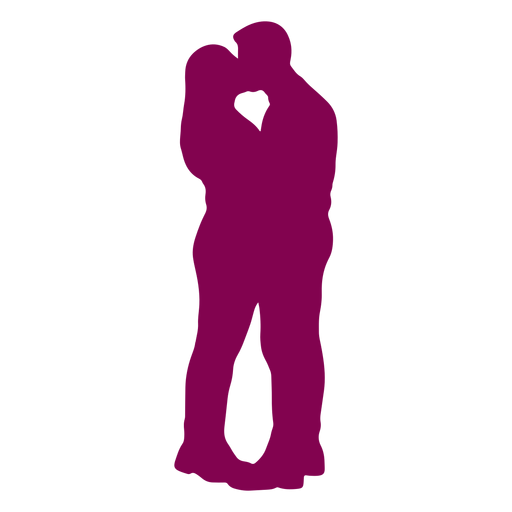 Casal em pé se beijando Desenho PNG