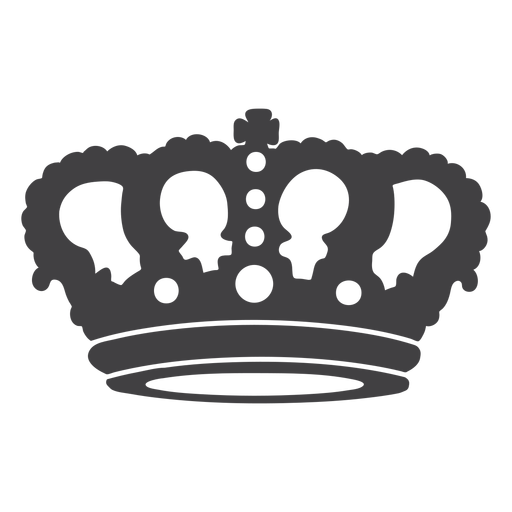 Kronenentwurf einfaches oberes Kreuzsymbol PNG-Design