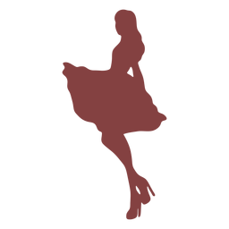Dança feminina dançando silhueta Desenho PNG