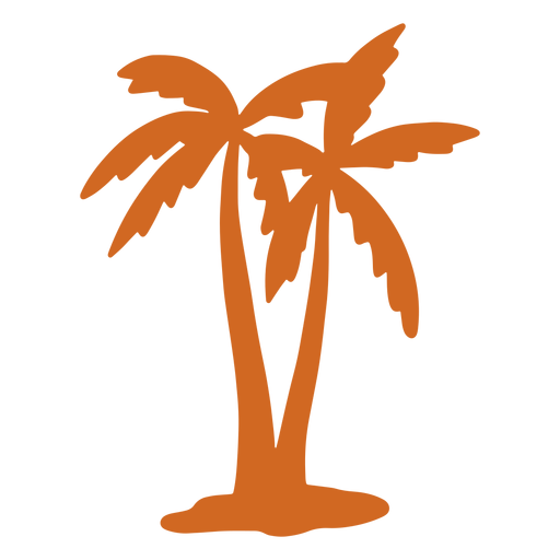Doodle icono de cierre de palmera Diseño PNG