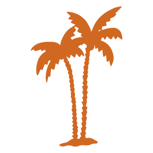 Doodle palm tree zigzag icon