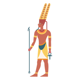 Ägyptische Götter amun flach PNG-Design