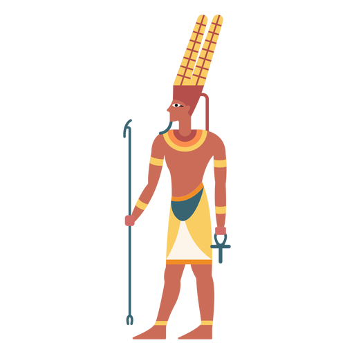 Egyptian gods amun flat PNG Design