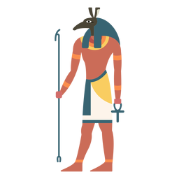 Egyptian gods anubis flat PNG Design