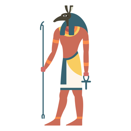 Egyptian gods anubis flat