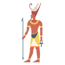 Egyptian gods atum flat PNG Design Transparent PNG