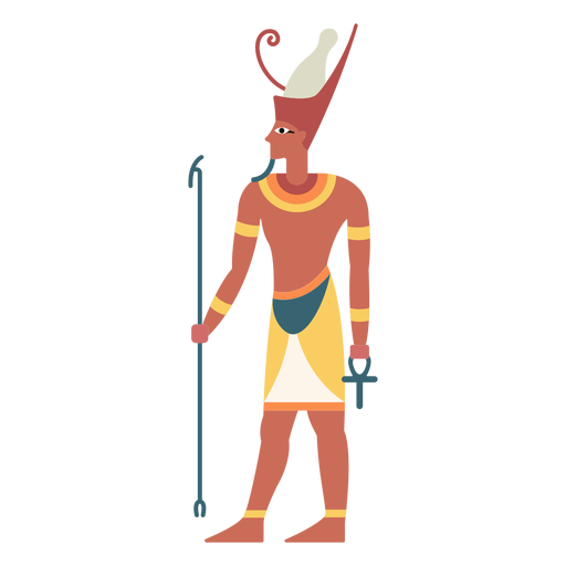 Egyptian gods atum flat PNG Design