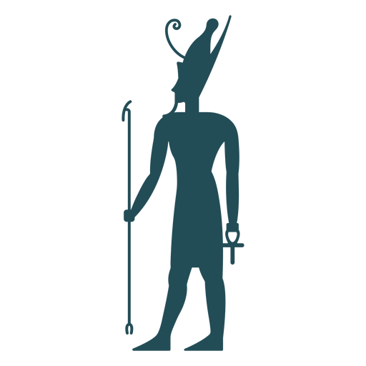 Egyptian gods atum silhouette PNG Design