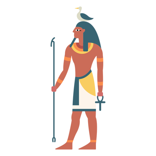 Dioses egipcios geb flat Diseño PNG