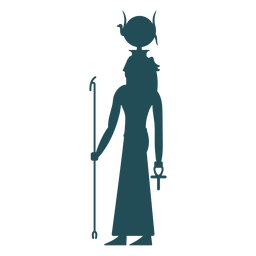 Dioses egipcios hathor silueta Diseño PNG