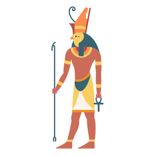 Dioses egipcios horus flat Diseño PNG