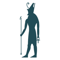 Dioses egipcios horus silueta Diseño PNG