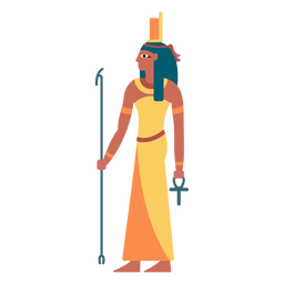 Egyptian gods isis flat PNG Design Transparent PNG
