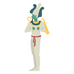 Dioses egipcios osiris flat Diseño PNG